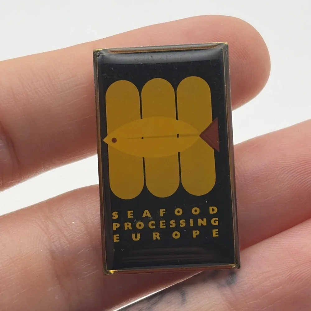 Seafood Processing Europe Fish Lapel Hat Pin